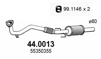 Catalytic Converter Opel VECTRA C · Opel VECTRA C GTS · Opel SIGNUM Hatchback