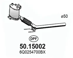 Soot/Particulate Filter, exhaust system Seat IBIZA III · Seat CORDOBA · Seat IBIZA IV