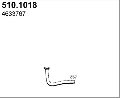 Exhaust tube ASSO 510.1018