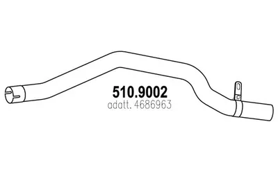Exhaust tube ASSO 510,9002