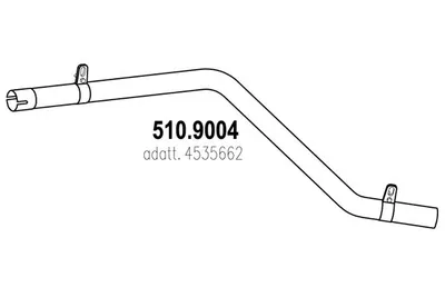 Exhaust tube ASSO 510.9004