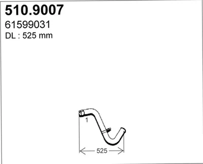 Exhaust tube ASSO 510.9007
