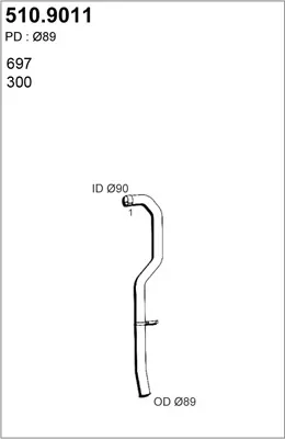 Exhaust tube ASSO 510.9011