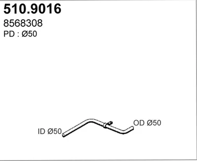 Exhaust tube ASSO 510.9016