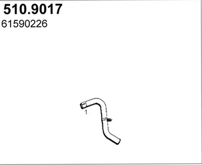 Exhaust tube ASSO 510.9017