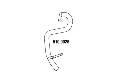 Exhaust tube ASSO 510.9026