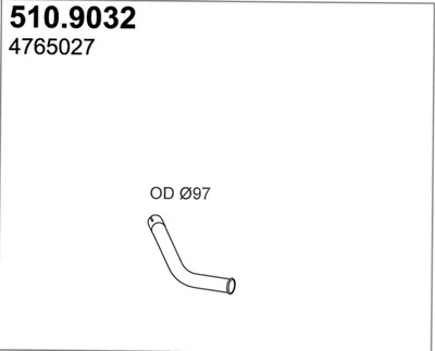 Exhaust tube ASSO 510.9032
