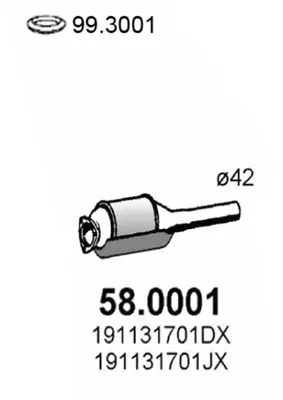 Catalytic Converter Seat CORDOBA · Seat IBIZA II · Seat INCA