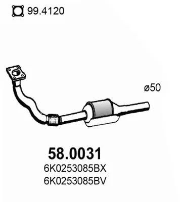 Catalytic Converter Seat CORDOBA · Seat TOLEDO I · Seat IBIZA II