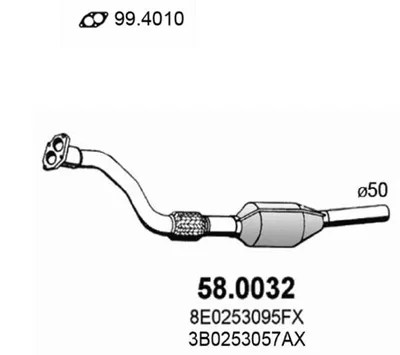 Catalytic Converter Audi A4 B5 · Audi A4 B5 Avant · Vw PASSAT B5