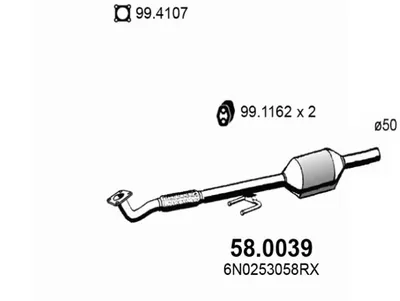 Catalytic Converter Seat AROSA · Vw POLO III · Vw POLO III CLASSIC