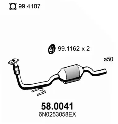 Catalytic Converter Seat AROSA · Vw POLO III · Vw LUPO I