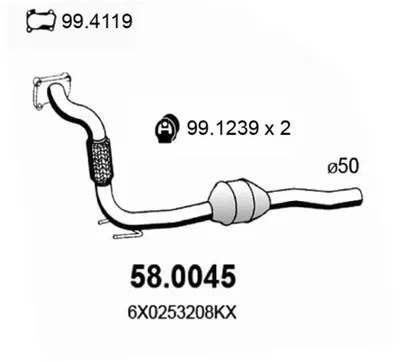 Catalytic Converter Seat AROSA · Seat IBIZA III · Seat CORDOBA