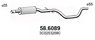 Centre Muffler Vw PASSAT B6 · Vw PASSAT B6 Variant · Vw PASSAT CC B6