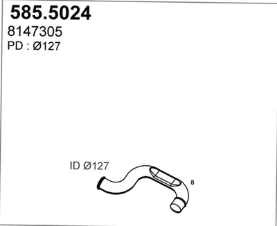 Exhaust tube ASSO 585.5024