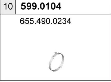 Assembly set, ASSO 599.0104 silencer