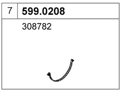 Mounting set, ASSO silencer 599.0208