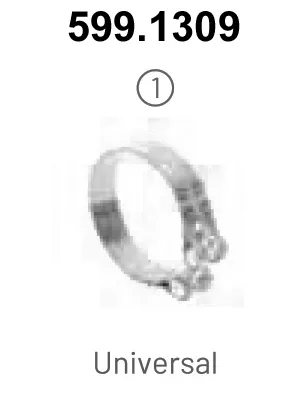 Set of fixing parts, exhaust system ASSO 599.1309