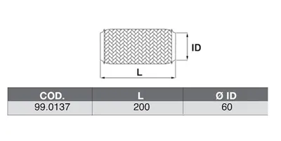 Exhaust tube ASSO 99.0137