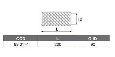 Exhaust tube ASSO 99.0174