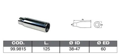 Exhaust tube ASSO 99.9815