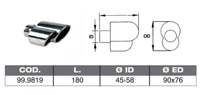 Exhaust tube ASSO 99.9819