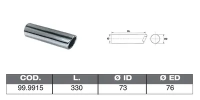 Exhaust tube ASSO 99.9915