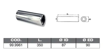 Exhaust tube ASSO 99.9961