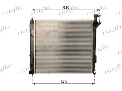 Radiator, engine cooling Hyundai SANTA FÉ II