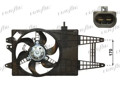Fan, engine cooling Fiat PUNTO · Lancia YPSILON · Fiat IDEA