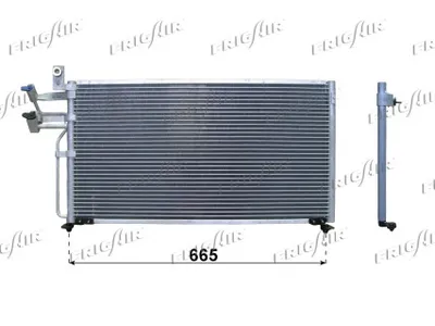 Condenser, air conditioning Hyundai SANTAMO