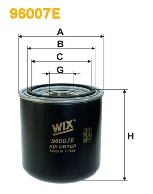 Air Dryer Cartridge, Compressed Air System WIX FILTERS 96007E
