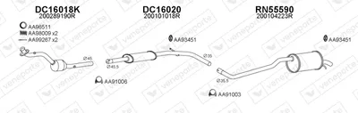 Exhaust System Dacia SANDERO II · Dacia LOGAN II · Dacia LOGAN MCV II