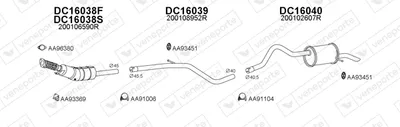 Exhaust System Renault DOKKER · Dacia LODGY · Dacia DOKKER MPV