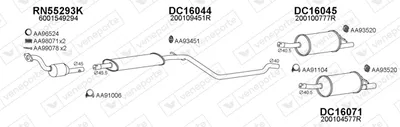 Exhaust System Dacia DUSTER · Dacia DUSTER SUV Van