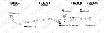 Exhaust System Ford ORION I · Ford ORION II