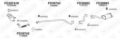 Exhaust System Ford MONDEO III Turnier