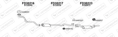 Exhaust System Ford GRANADA Turnier