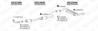 Exhaust System Honda CIVIC IV Hatchback · Honda CRX II