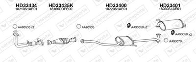 Exhaust System Honda ACCORD VI · Honda ACCORD VI Hatchback