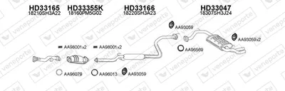 Exhaust System Honda CIVIC IV Hatchback