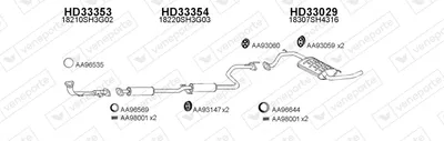 Exhaust System Honda CIVIC IV Saloon