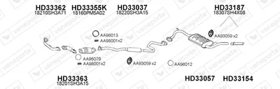 Exhaust System Honda CIVIC IV Saloon