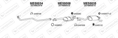 Exhaust System Mercedes-Benz 190