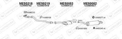 Exhaust System Mercedes-Benz 123 Saloon