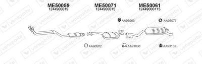 Exhaust System Mercedes-Benz 124 Saloon