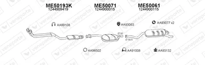 Exhaust System Mercedes-Benz 124 Saloon
