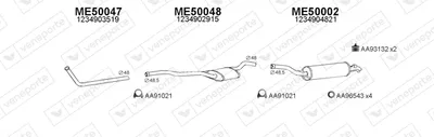 Exhaust System Mercedes-Benz 123 Saloon