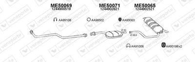 Exhaust System Mercedes-Benz 124 T-Model