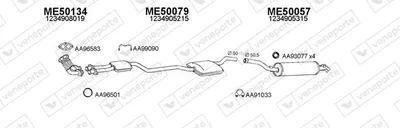 Exhaust System Mercedes-Benz 123 Saloon